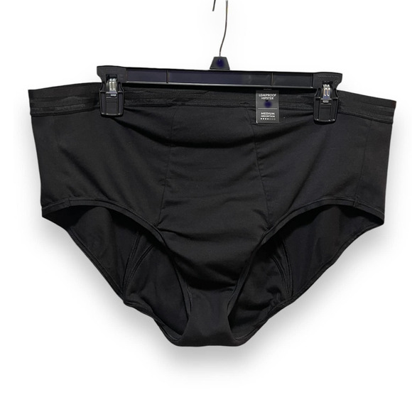 Torrid Size 2 Black Leakproof Cotton Knit Mid Rise Hipster Panty Panties New - Picture 1 of 3
